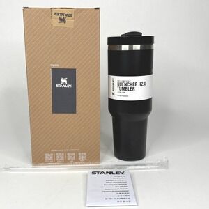 Stanley Quencher H2.0 FlowState Tumbler 40oz Matte Black Stainless‎ Steel NEW